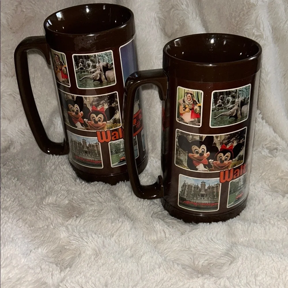Vintage Disney World Brown Mug Set